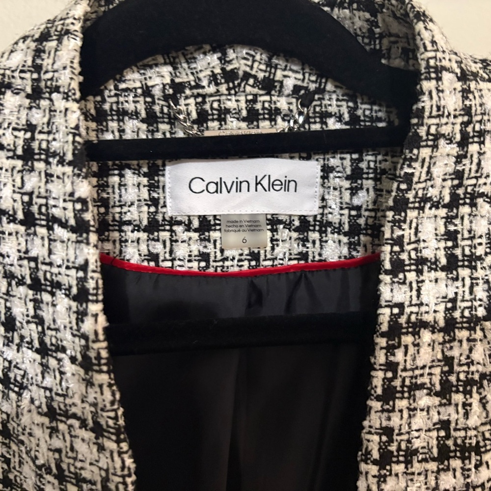 Calvin Klein Monochrome Tweed Jacket